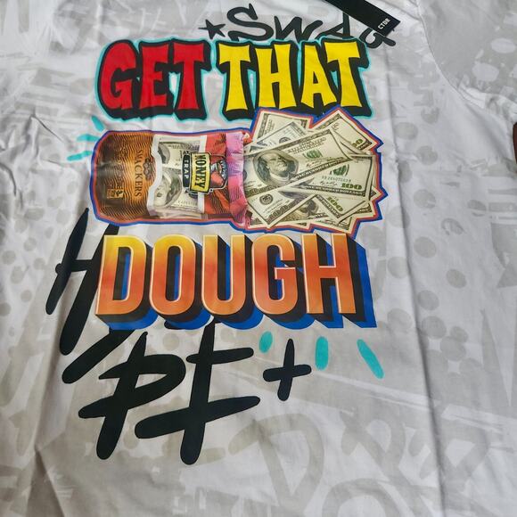 Contender Mens T-Shirt Get That Dough Art Match Jordan Nike Foamposite NWT - Picture 4 of 8